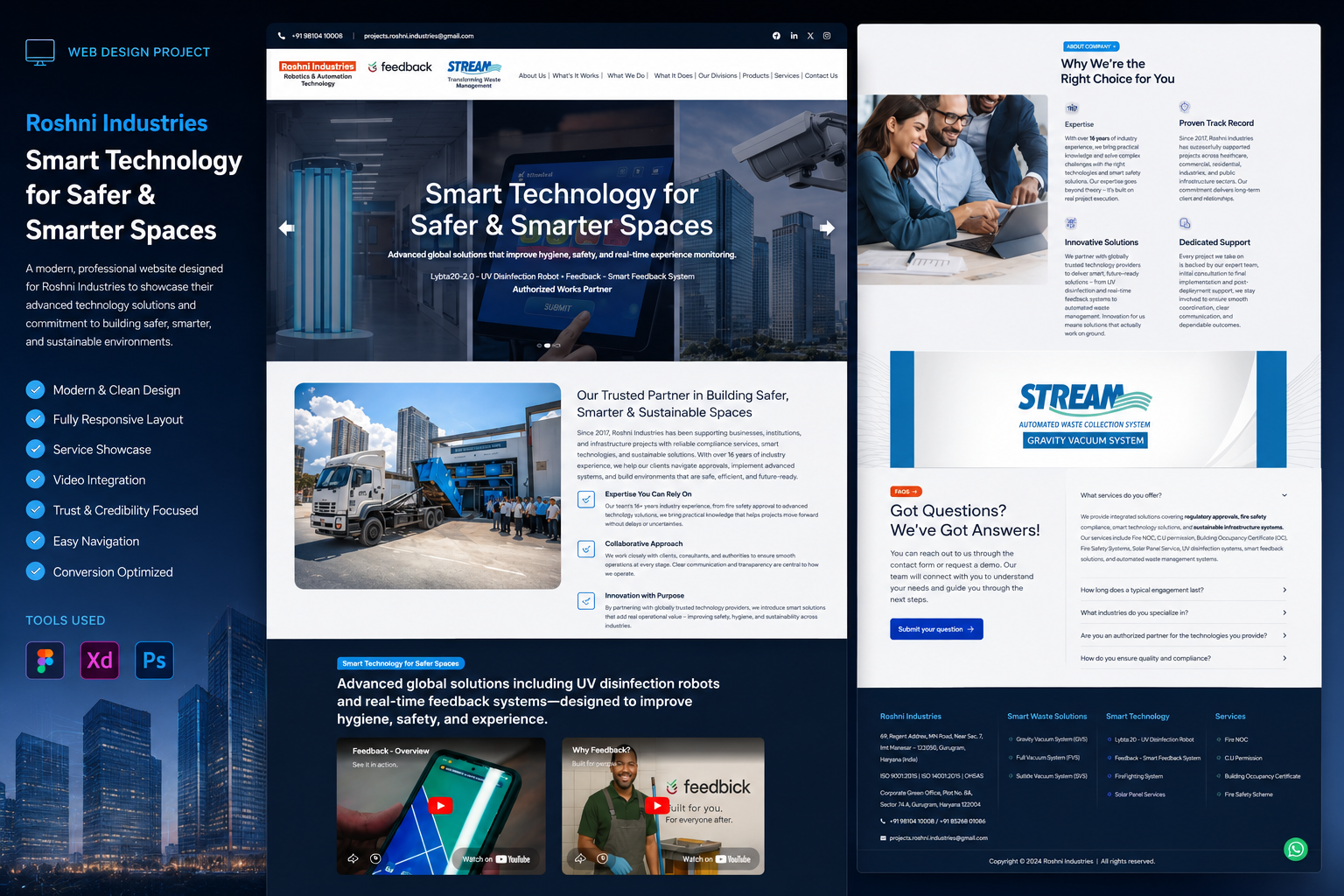 Roshni Industries website preview